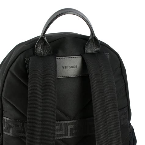 mens versace leather backpack|Versace summer backpack for men.